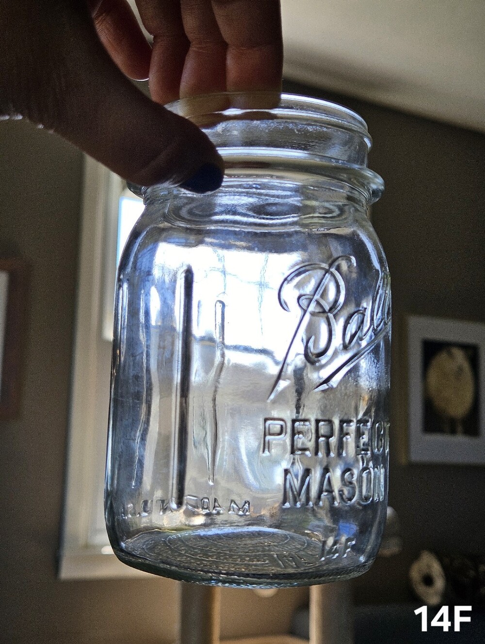 Set Of 4 Vintage BALL Perfect Mason 12 oz Jars Square Ribbed Glass Canning USA - Picture 13 of 16
